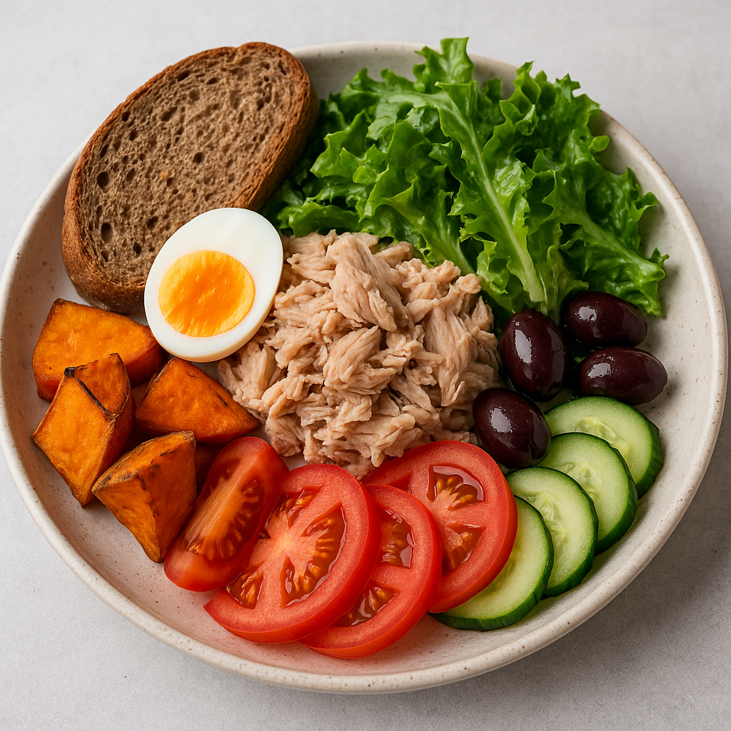 Healthy dinner plate